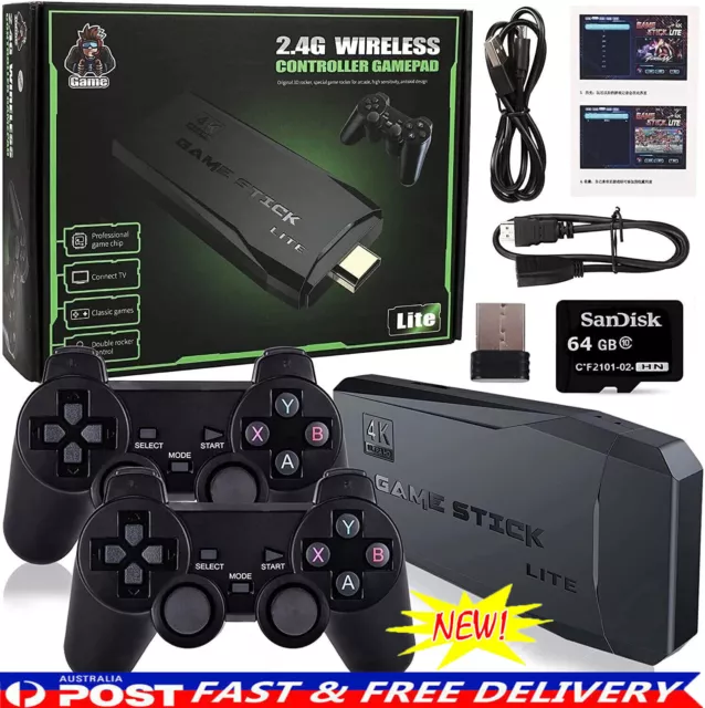 20000+ 4K HDMI TV Video Game Stick Retro Gaming Console w/ 2 Wireless Controller