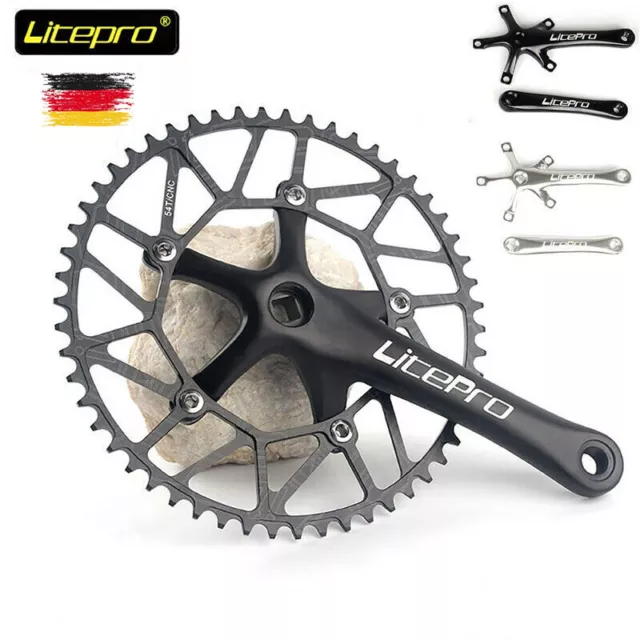 für Sram 130BCD Kurbelgarnitur Rennrad Faltrad Kettenblatt Single 50-58T Kurbel