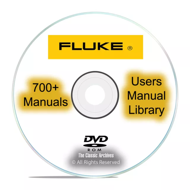 700+ Fluke Service, Instruction, Operation, Repair, Users Manuals PDF CD DVD I34