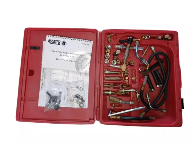 Incomplete: Matco Tools: FIT550 Master Fuel Pressure Test Tester Kit w Case