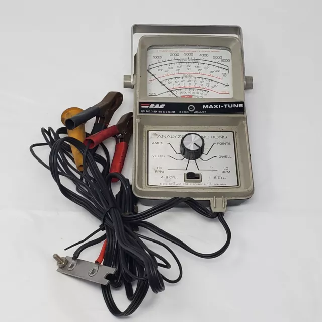 RAC Maxi-Tune IGNITION TUNE-UP ANALYZER Well-Tach VOLT-AMP POINTS Vtg FOR PARTS