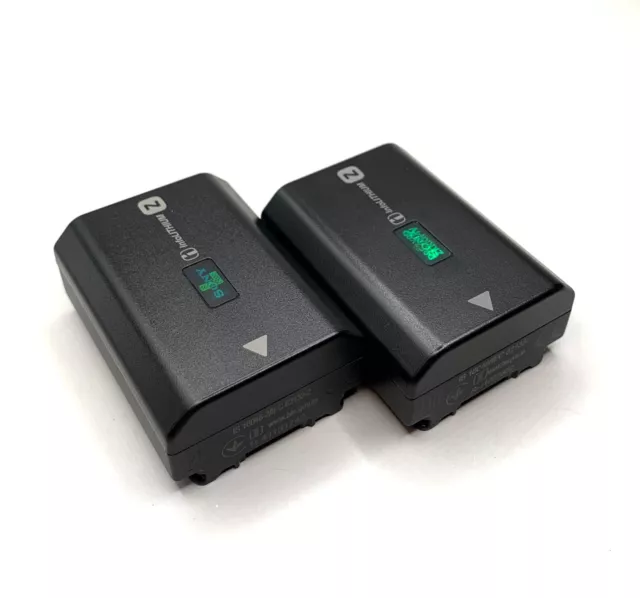 Two Geniune 2022 Sony NP-FZ100 Z-Series Batteries 2280mAh
