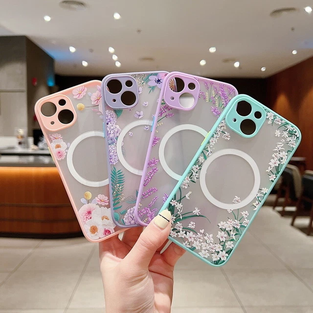 Shockproof Flower Print Phone Case For IPhone 13 14 15 16 Pro/Pro Max/Plus | Clear TPU Floral Design Cover