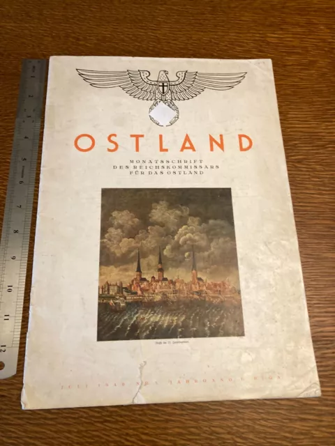 006 Original WWII German Document OStland magazine LARGE FORMAT culture