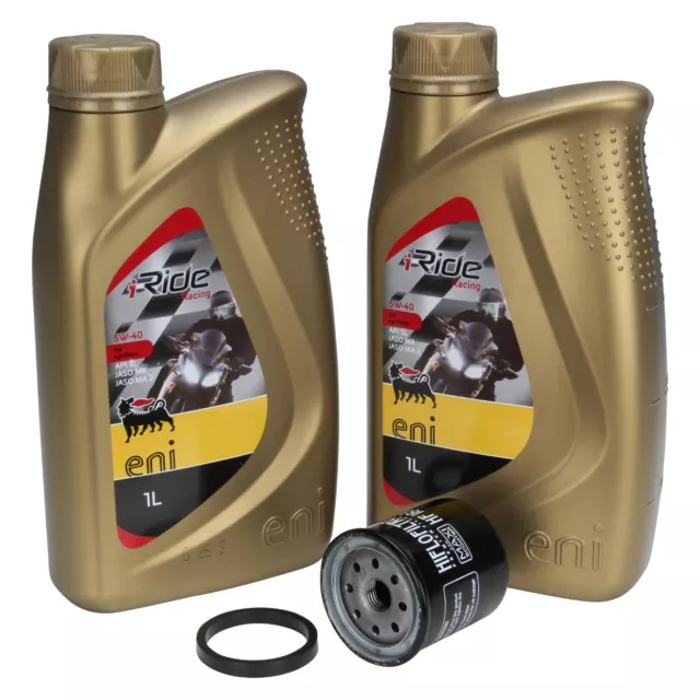 Vespa GTS 300 Ölwechselset Öl Agip eni i-Ride 5W-40 GTS SuperSport i.e Ölfilter