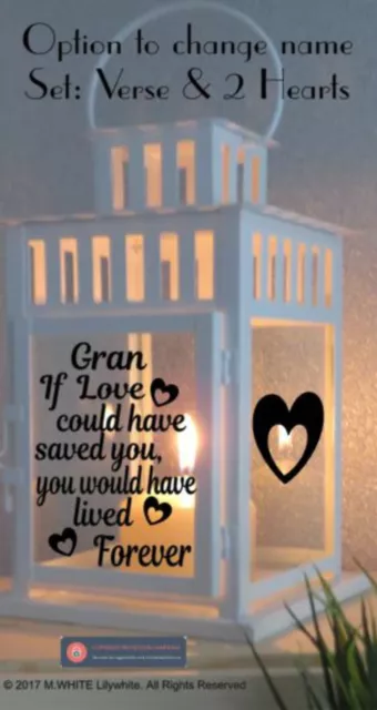 Pegatina de vinilo para linterna IKEA - If Love Could Have Saved You - Personalizada