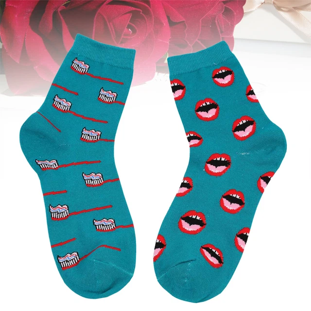 Calzini alti cotone donna calze carattere uomo scarpe calzini moda