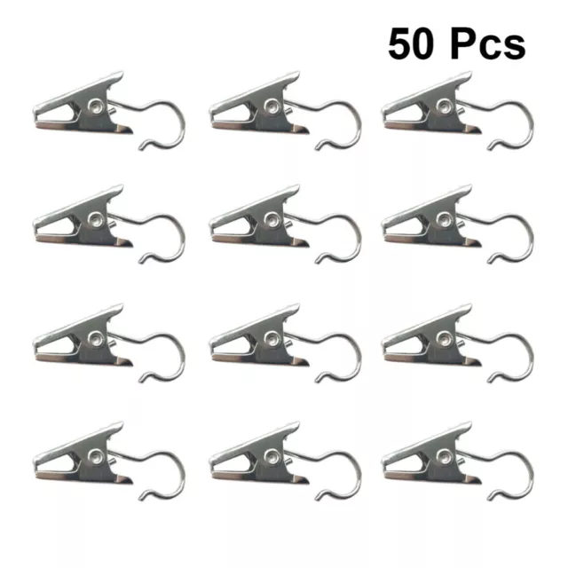 50pcs  Vorhanghalter Gardinenklammer Eisen Shower Metal Curtain Holder Hooks