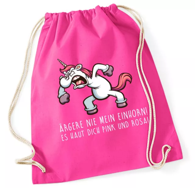 Turnbeutel Einhorn - ÄRGERE NIE MEIN EINHORN Unicorn lustig Rucksack Siviwonder