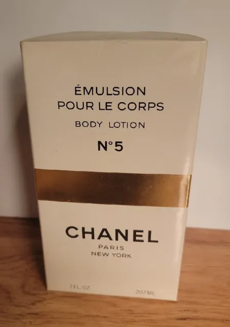 VINTAGE CHANEL NO 5 BODY LOTION EMULSION POUR LE CORPS 7 OZ 207ML New NOS sealed
