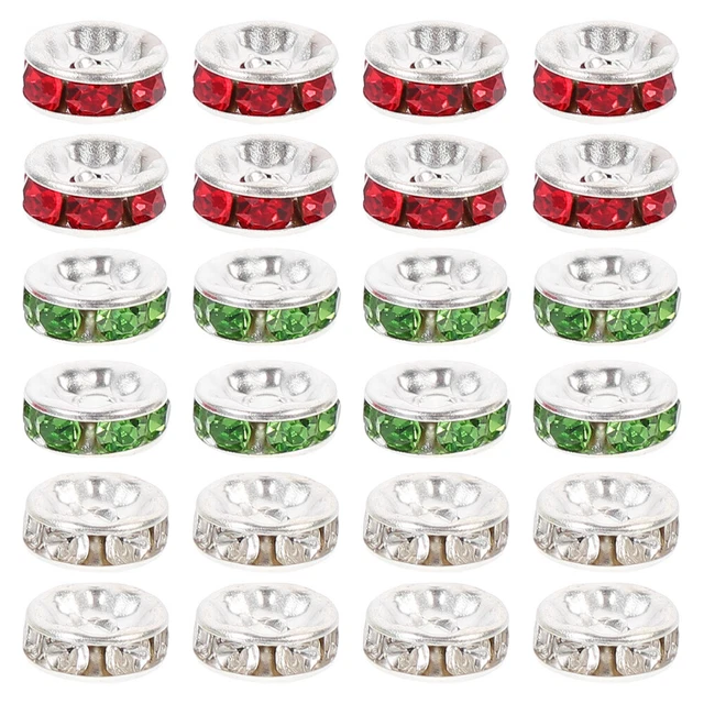 300 stücke Rondelle spacer perlen farbige strass lose perlen schmuck fitting