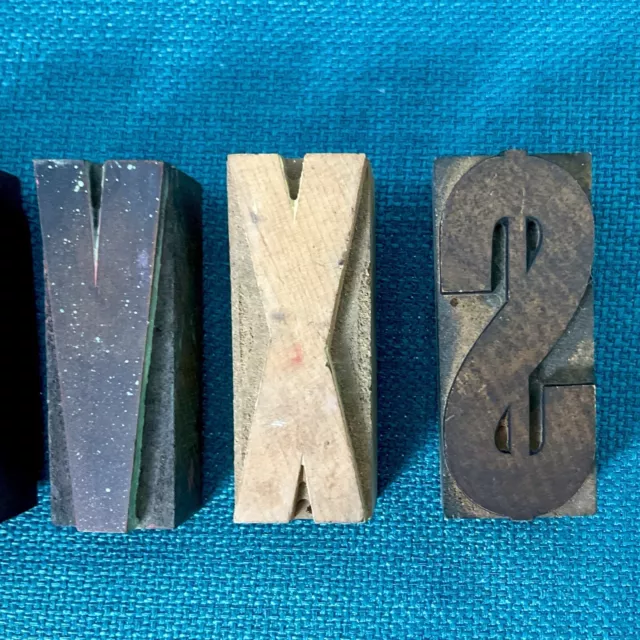 Vintage Wooden Letterpress Type: Capitals Gothic Sans Condensed 15-Line 2 1/2” 3