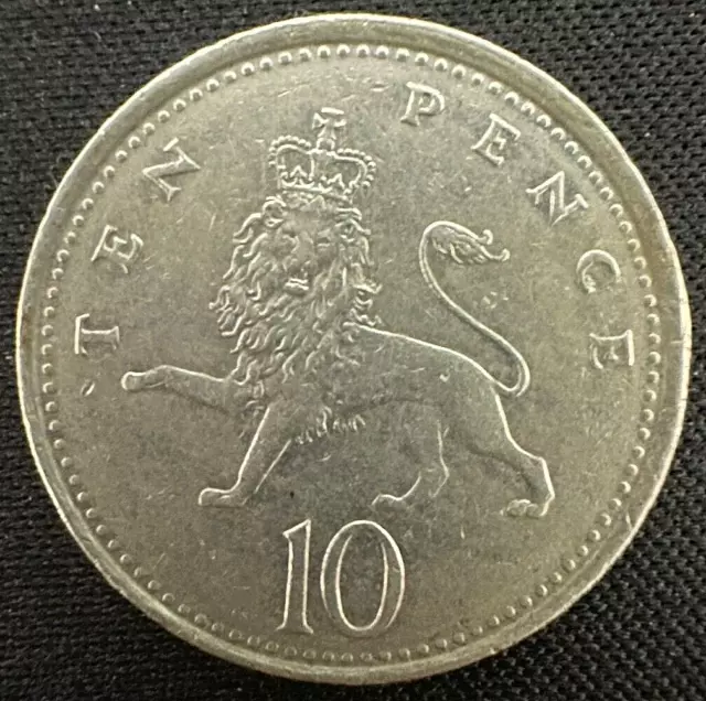 Großbritanien, 10 New Pence. Queen Elizabeth II.1992