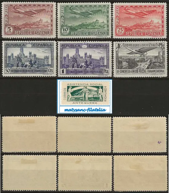 España 1931. Edifil 614/619. Serie Completa "Iii Congreso Unión Postal". Ver. L3