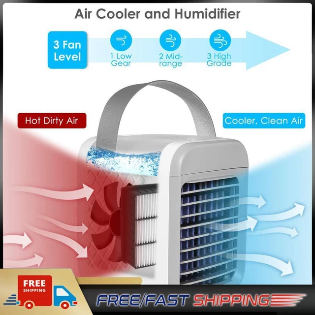 Personal Air Cooler Air Conditioner Desktop Cooling Fan Evaporative Humidifier