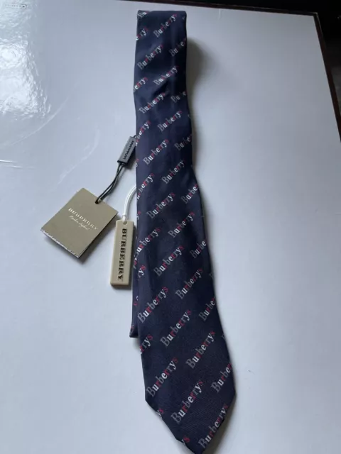 Burberry Tie Modern Cut Width 3”Blue