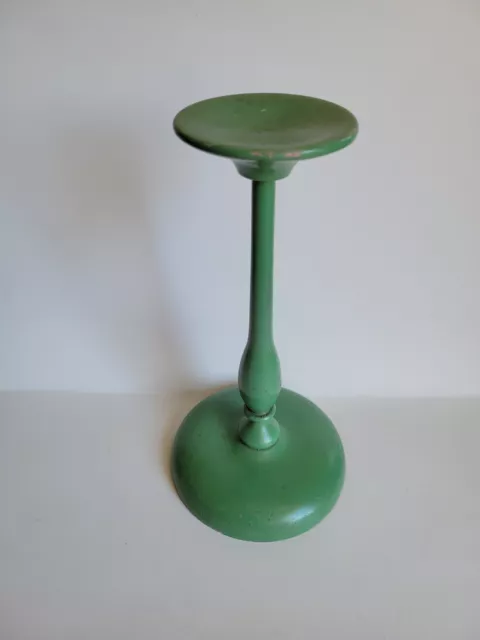 Vintage Antique Painted Wooden Counter Tabletop Hat Wig Stand Holder Shabby Boho