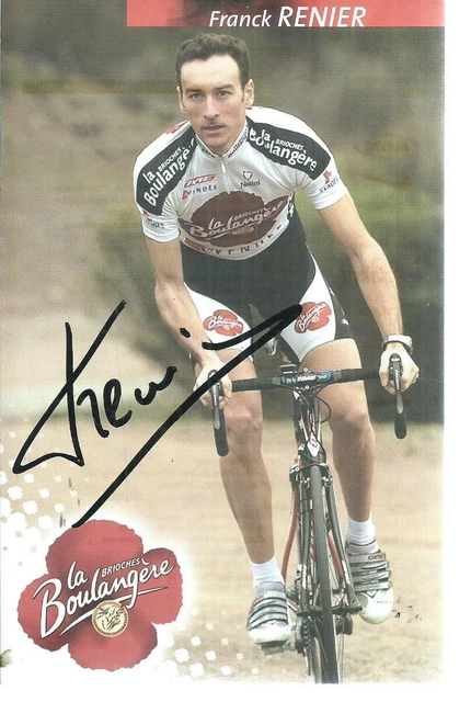 TDF CYCLISME CP autographe RENIER FRANCK team LA BOULANGERE 2004