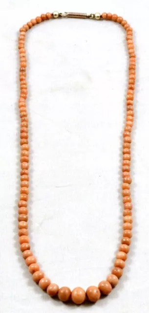 ORIGINAL Korallenkette edel Koralle Halskette antik coral necklace antique 42 cm