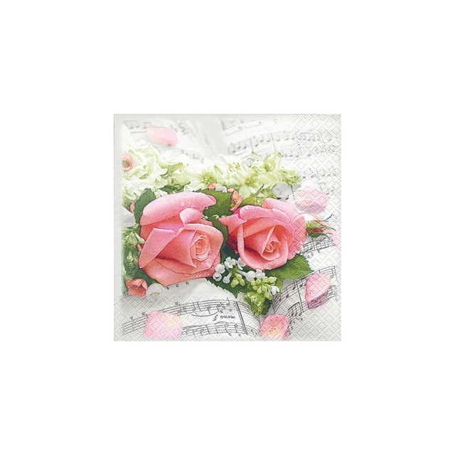 Serviette "Blumen Symphonie" Serviettentechnik décopatch Papierservietten
