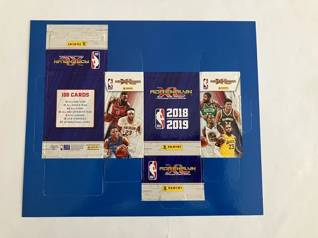 Planche pour faire une boite de rangement cartes / stickers PANINI NBA 2018 2019
