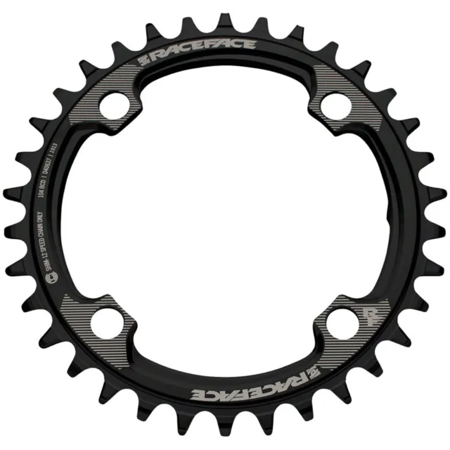 RaceFace Chainring 32t 104 BCD 4-Bolt 12-Speed Hyperglide+ Aluminum Black