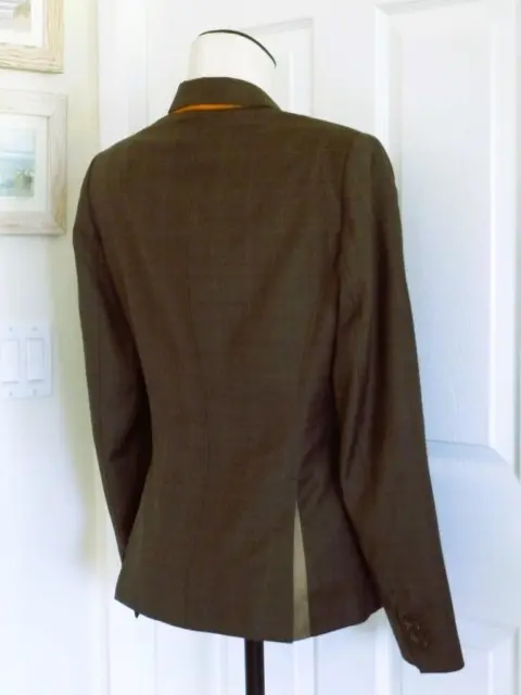 PAUL SMITH Brown Virgin Wool Fitted Blazer Jacket Worn Once EU46 US10 UK14 $1095 3