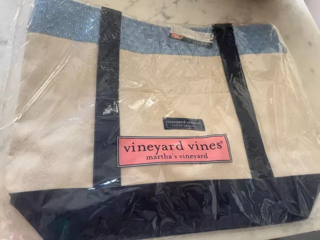 Bolso de Playa Raro Nuevo con Etiquetas Vineyard Vines Fleur de Lis Colección Personalizada Francesa $95