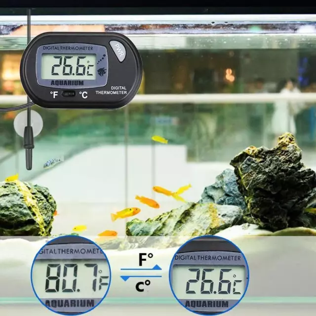 1x Digital LCD Thermometer Aquarium Fish Tank Vivarium Marine Stick Water FAST