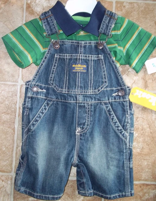 NWT Boys 12 Months 2 Piece Outfit Carters & Oshkosh T-Shirt/BibShorts $37 Value