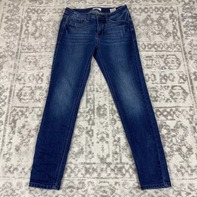 Kensie Jeans Effortless Ankle Mid Rise Womens Dark Wash Stretch Denim Size 2/26