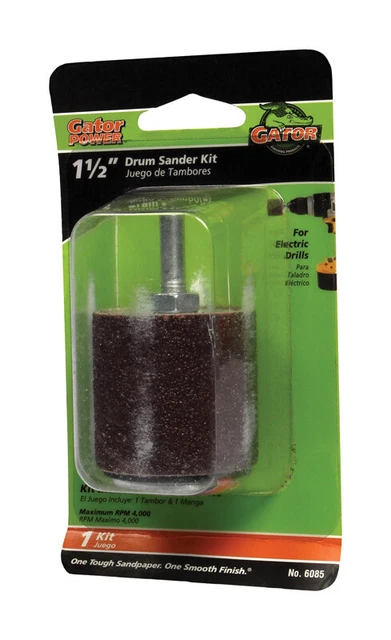 Gator 1.5 in.   D X 1.5 in.   L Aluminum Oxide Drum Sander Kit 50 Grit Coarse 1