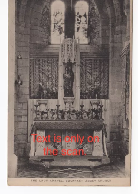 Vintage Postcard, The Lady Chapel, Buckfast Abbey Church.