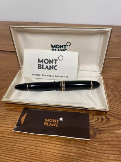 Vintage MONTBLANC Meisterstuck No. 149 Fountain Pen 14C Two-tone Nib with CASE