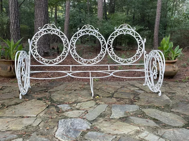 An Exceptional Late 19th Century Wrought Iron French Settee