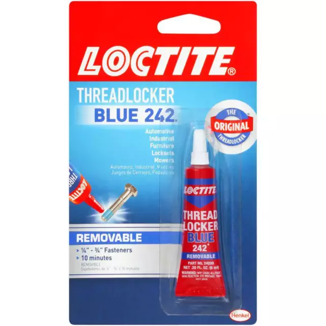 Blue Removable Threadlocker 0.20 Oz. Nut & Bolt Adhesive