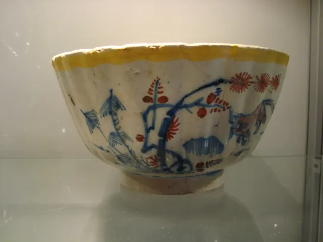 17th/18th  century dutch delft bowl,rare ceramic  blue and white holland