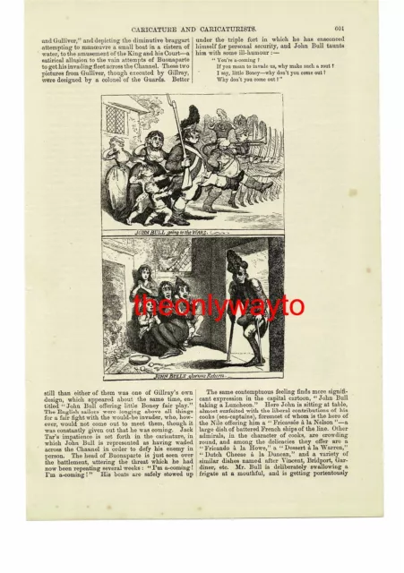 John Bull, Going To War & Glorious Return, Caricature, Book Illustration, 1875