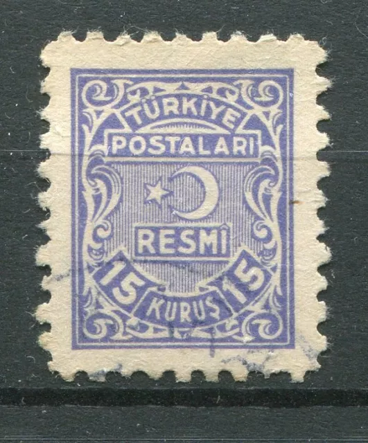 Turchia Turkiye, 1949, Francobollo Servizio 7, Resmi , MNH, VF Annullato Stamp