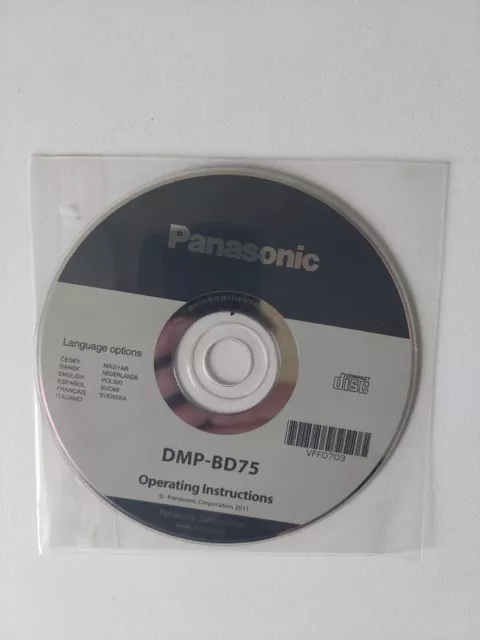Bedienungsanleitung (CD) Panasonic Blu Ray Player DMP-BD 75 - CD - Unbenutzt