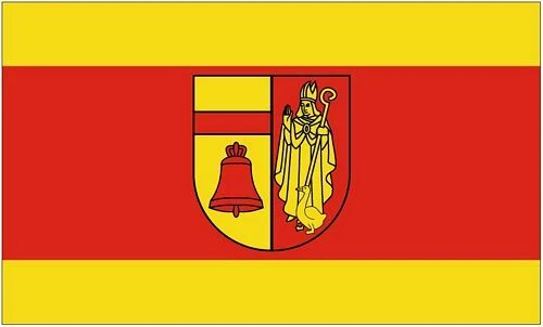 Tischflagge Coesfeld 10x15cm - Regionale Fahne Mit Schwarzem Sockel