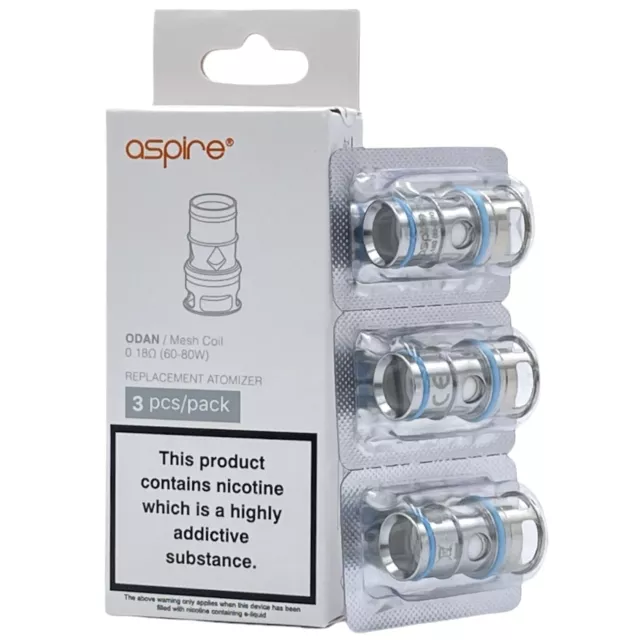 Aspire® Odan Mesh Coils E-Cigarette Vape E-Cig Atomizer 0.18Ω (3 Pk) Authentic!