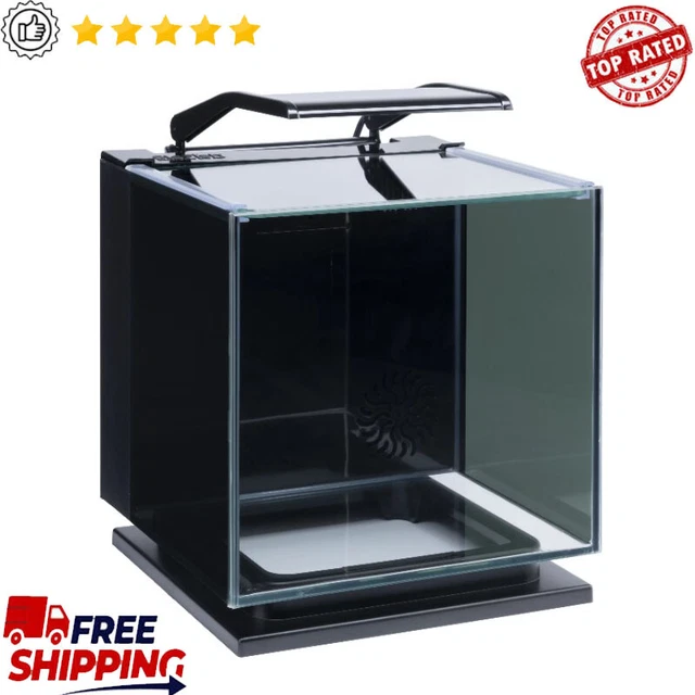 Aquarium Kit Glass 3 Gallons W/ Energy Efficient LED Lighting & Filter Stylish