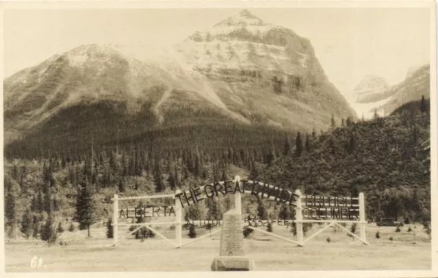 PC CPA CANADA, ALBERTA, THE GREAT DIVIDE, VINTAGE REAL PHOTO POSTCARD (b6331)