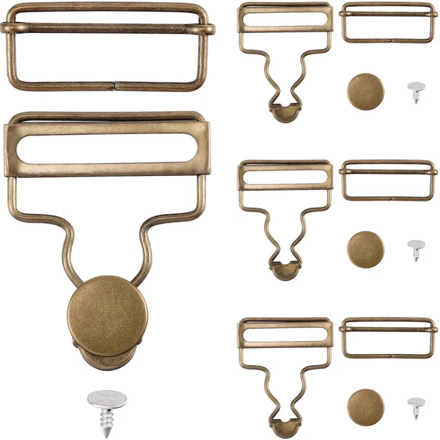 Agrafes Pantalons et Jupes 25mm Couleur Nickel (3 jeux