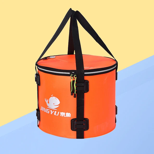 Cubo de pesca ligero contenedor de agua plegable bolsa de pesca