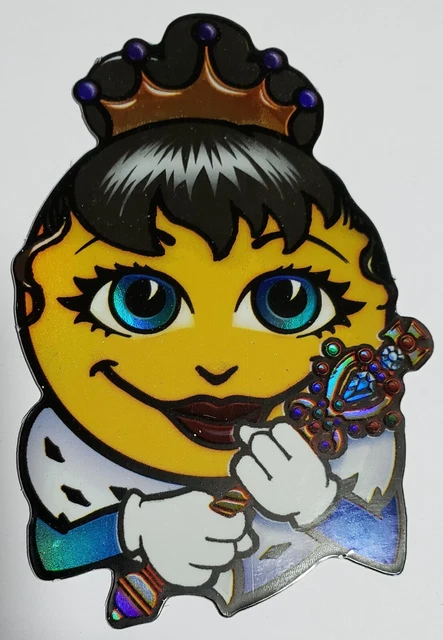 SMILEY FACE--NEW-Vintage (2004)  Prismatic Vending Machine Sticker(#814)