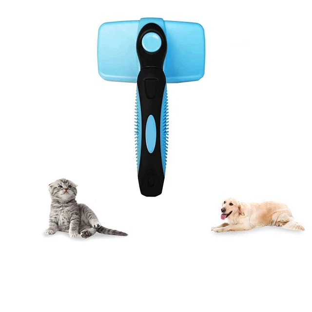 Slicker Brush for Dogs and Cats Pet Shedding Grooming Blue