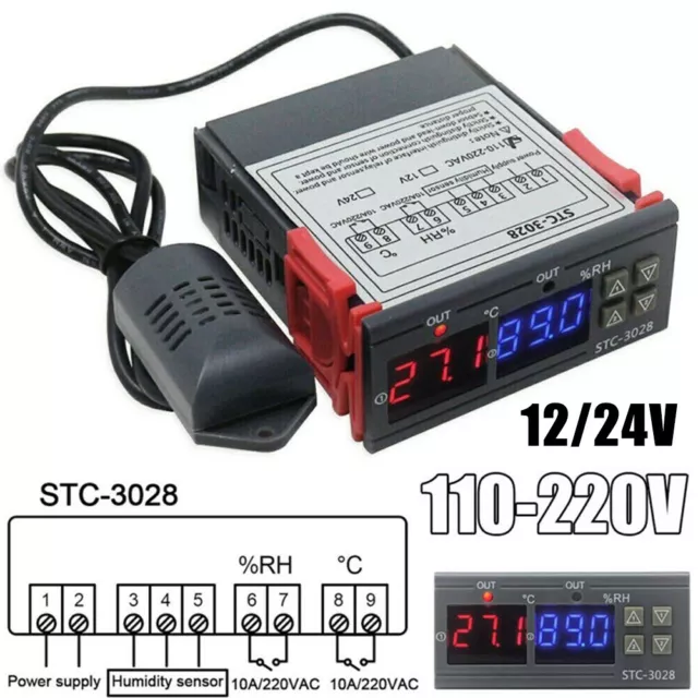 Regolatore di temperatura 12V/24V/110 220V STC3028 misurazione e controllo precisi