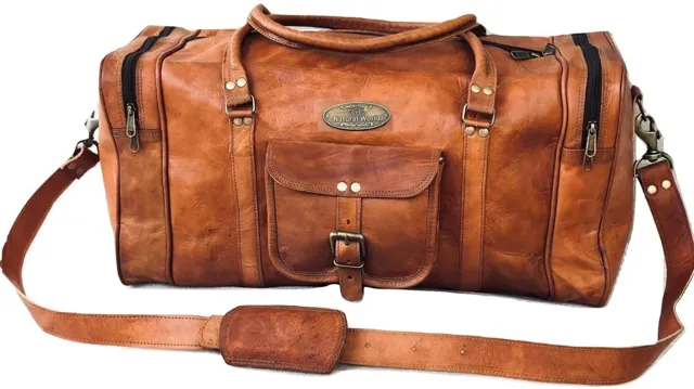 25" Leather Duffle Weekend Travel Gym Overnight Bag Journey Luggage Holdall Bag